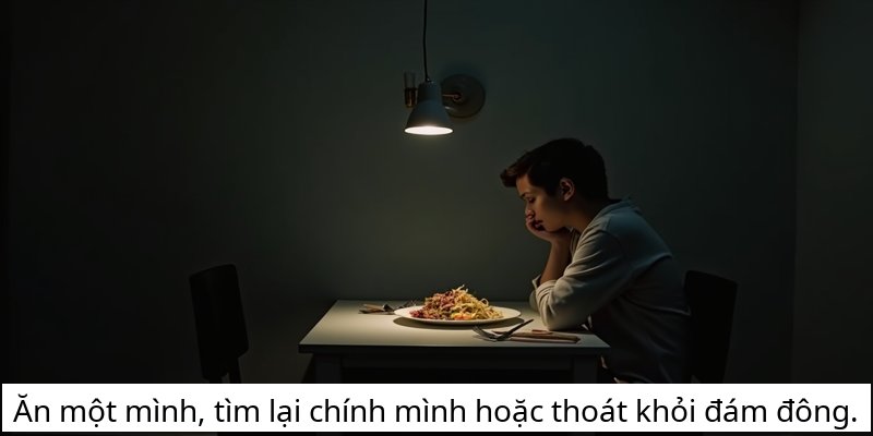 Ăn một mình, tìm lại chính mình hoặc thoát khỏi đám đông.