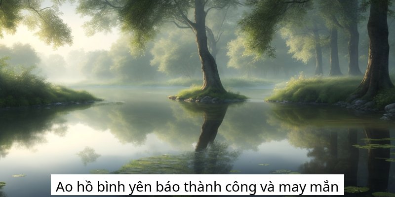 Ao hồ bình yên báo thành công và may mắn