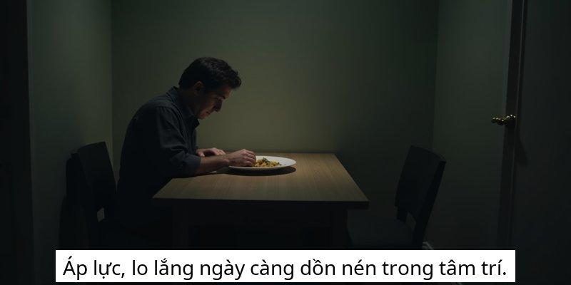 Áp lực, lo lắng ngày càng dồn nén trong tâm trí.