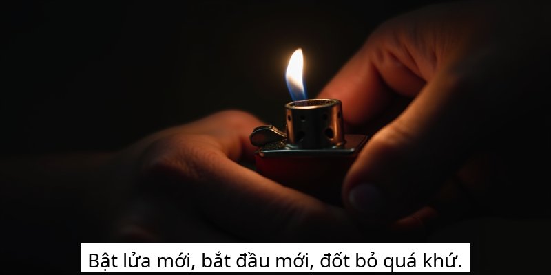 Bật lửa mới, bắt đầu mới, đốt bỏ quá khứ.
