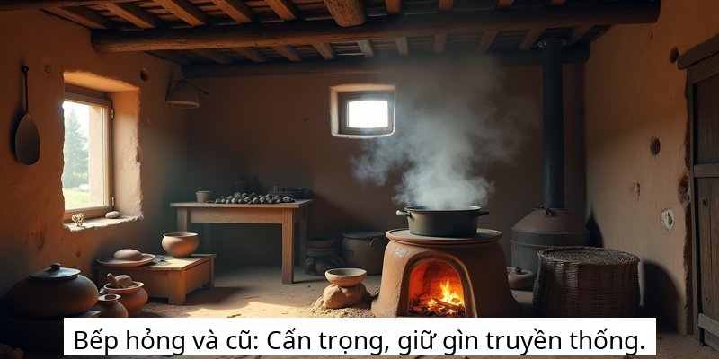Bếp hỏng và cũ: Cẩn trọng, giữ gìn truyền thống.