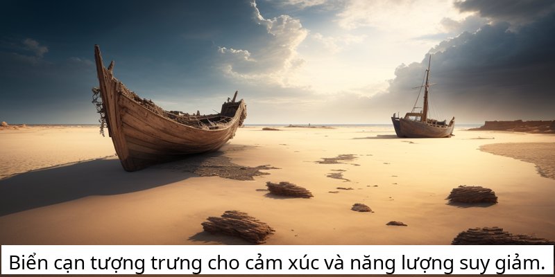 Biển cạn tượng trưng cho cảm xúc và năng lượng suy giảm.