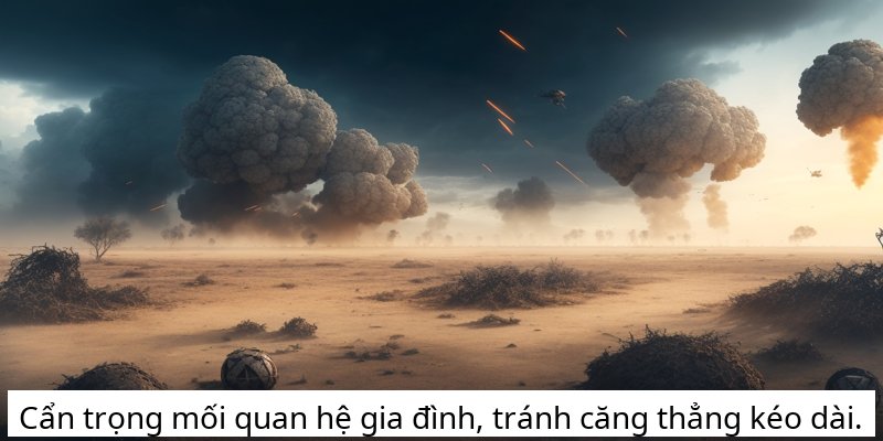 Cẩn trọng mối quan hệ gia đình, tránh căng thẳng kéo dài.