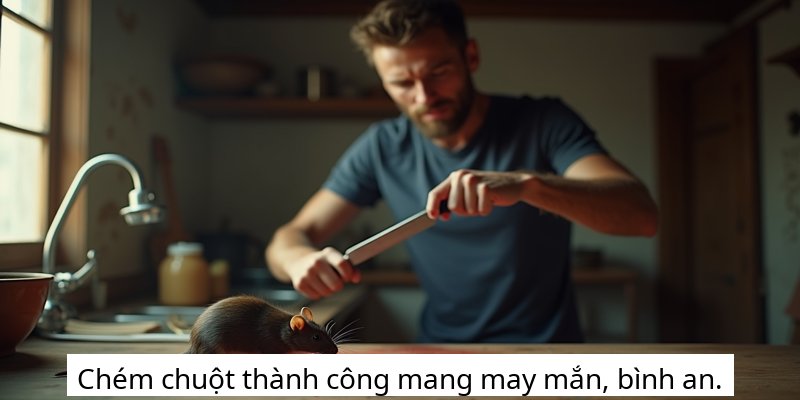 Chém chuột thành công mang may mắn, bình an.