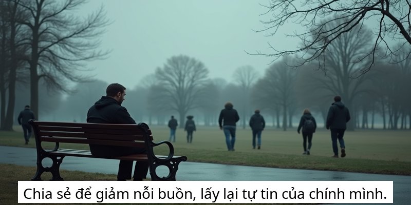 Chia sẻ để giảm nỗi buồn, lấy lại tự tin của chính mình.
