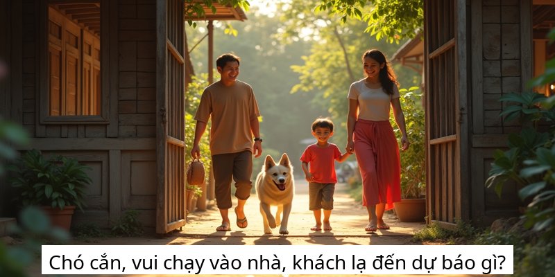 Chó cắn, vui chạy vào nhà, khách lạ đến dự báo gì?