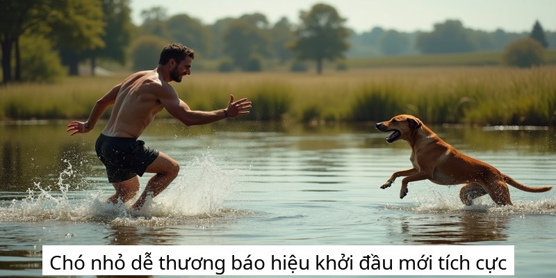 Chó nhỏ dễ thương báo hiệu khởi đầu mới tích cực