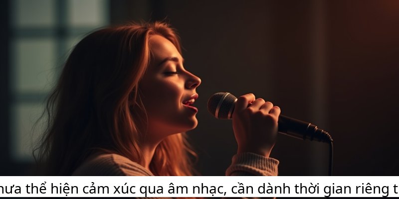 Chưa thể hiện cảm xúc qua âm nhạc, cần dành thời gian riêng tư.