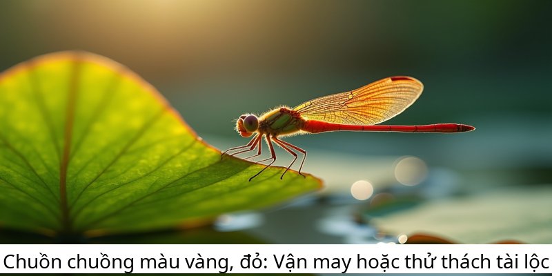 Chuồn chuồng màu vàng, đỏ: Vận may hoặc thử thách tài lộc