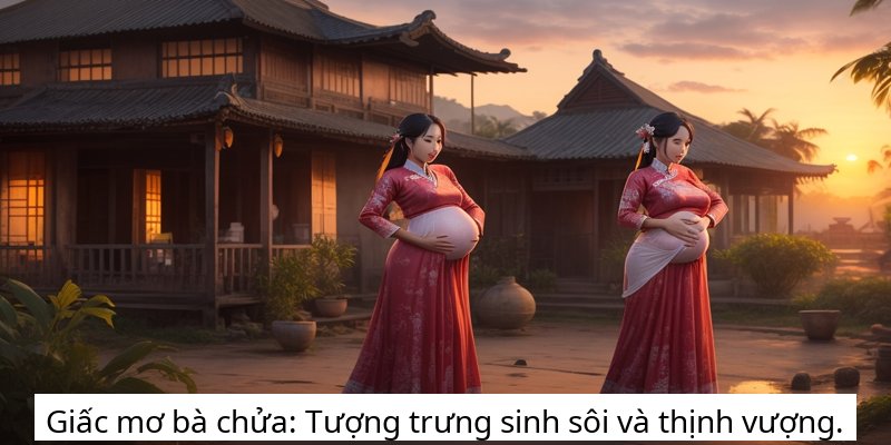 Giấc mơ bà chửa: Tượng trưng sinh sôi và thịnh vượng.