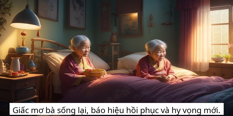 Giấc mơ bà sống lại, báo hiệu hồi phục và hy vọng mới.