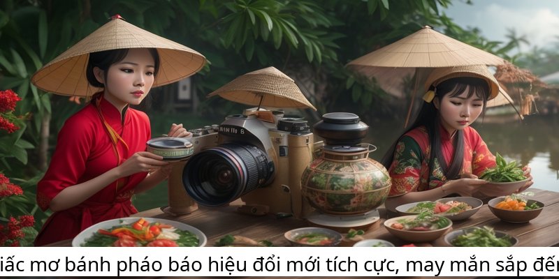 Giấc mơ bánh pháo báo hiệu đổi mới tích cực, may mắn sắp đến.