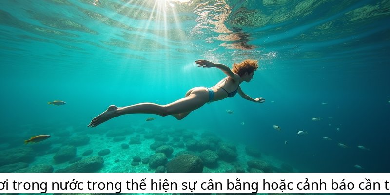 Giấc mơ bơi trong nước trong thể hiện sự cân bằng hoặc cảnh báo cần thận trọng.