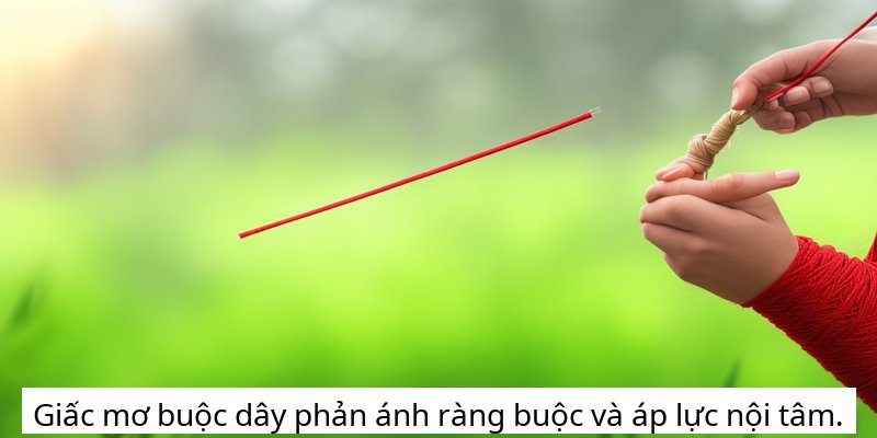 Giấc mơ buộc dây phản ánh ràng buộc và áp lực nội tâm.