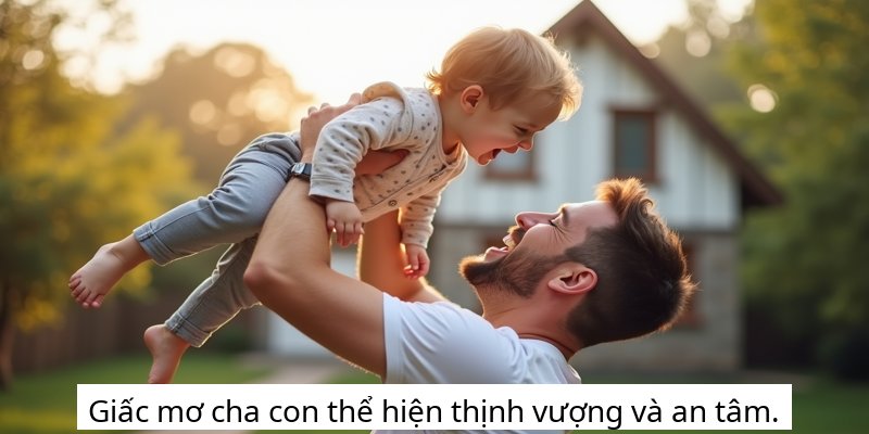 Giấc mơ cha con thể hiện thịnh vượng và an tâm.