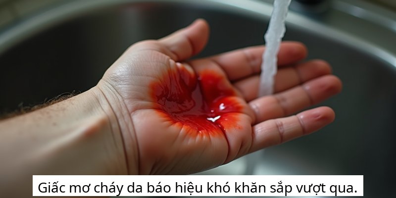 Giấc mơ cháy da báo hiệu khó khăn sắp vượt qua.