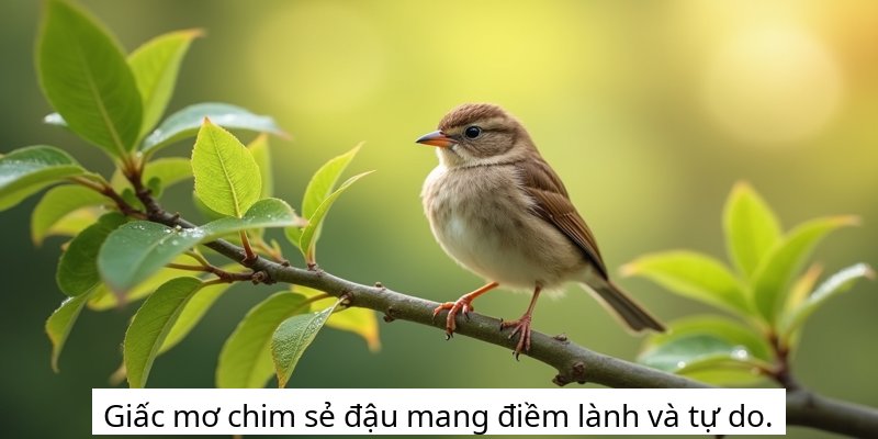 Giấc mơ chim sẻ đậu mang điềm lành và tự do.