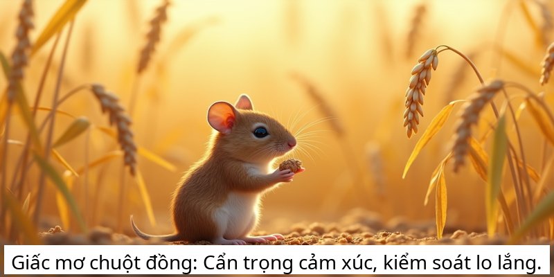 Giấc mơ chuột đồng: Cẩn trọng cảm xúc, kiểm soát lo lắng.