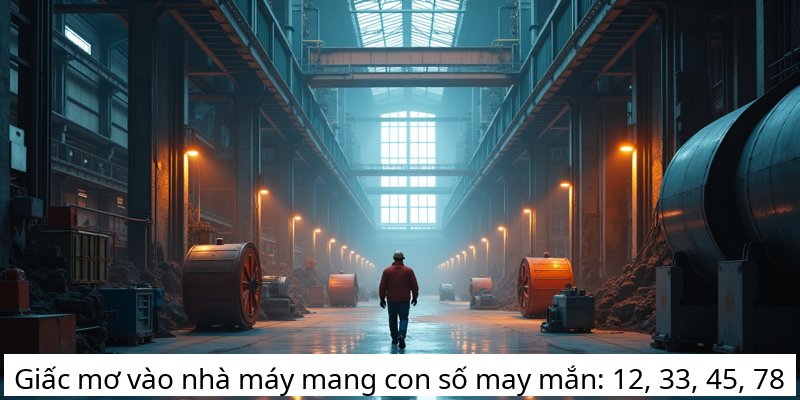 Giấc mơ vào nhà máy mang con số may mắn: 12, 33, 45, 78