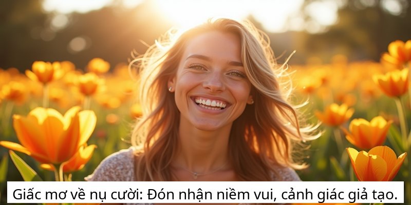Giấc mơ về nụ cười: Đón nhận niềm vui, cảnh giác giả tạo.