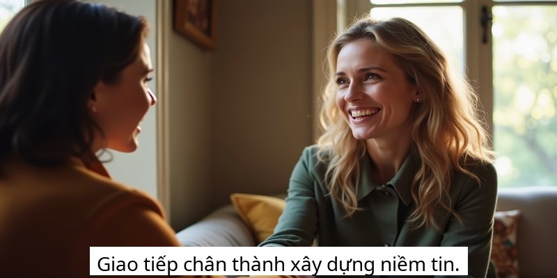 Giao tiếp chân thành xây dựng niềm tin.