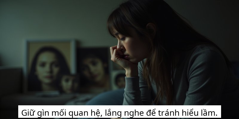 Giữ gìn mối quan hệ, lắng nghe để tránh hiểu lầm.