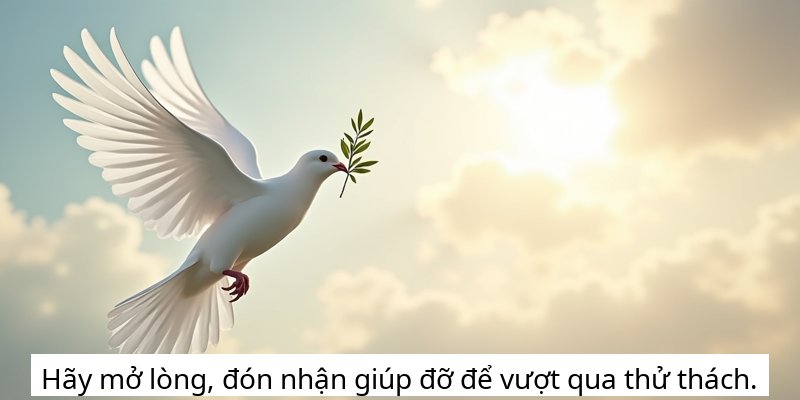 Hãy mở lòng, đón nhận giúp đỡ để vượt qua thử thách.