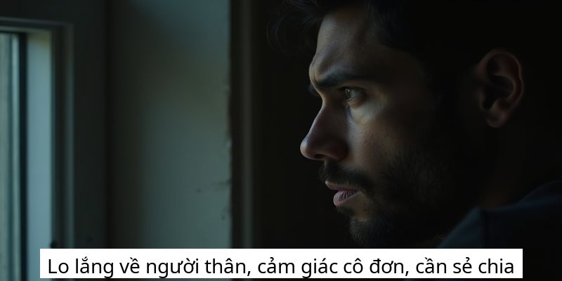 Lo lắng về người thân, cảm giác cô đơn, cần sẻ chia