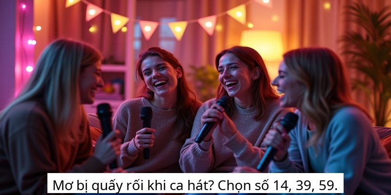 Mơ bị quấy rối khi ca hát? Chọn số 14, 39, 59.