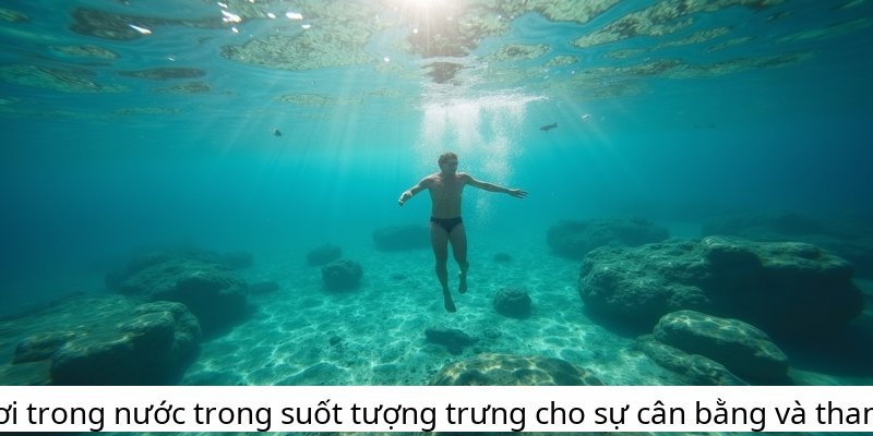 Mơ bơi trong nước trong suốt tượng trưng cho sự cân bằng và thanh tẩy