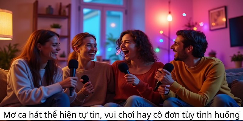 Mơ ca hát thể hiện tự tin, vui chơi hay cô đơn tùy tình huống