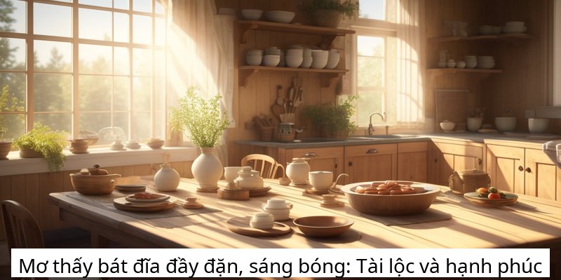 Mơ thấy bát đĩa đầy đặn, sáng bóng: Tài lộc và hạnh phúc