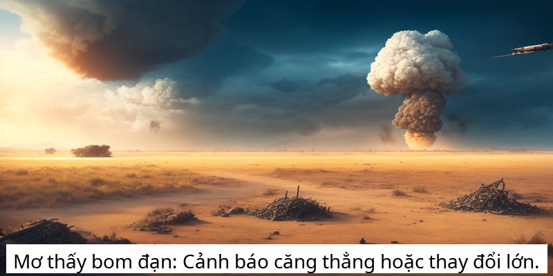 Mơ thấy bom đạn: Cảnh báo căng thẳng hoặc thay đổi lớn.
