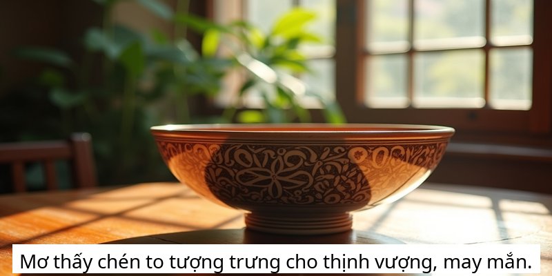 Mơ thấy chén to tượng trưng cho thịnh vượng, may mắn.