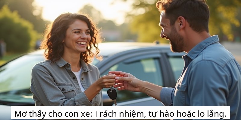Mơ thấy cho con xe: Trách nhiệm, tự hào hoặc lo lắng.