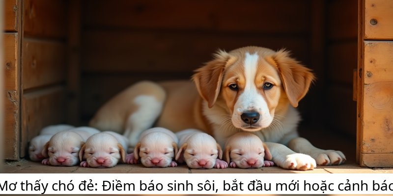 Mơ thấy chó đẻ: Điềm báo sinh sôi, bắt đầu mới hoặc cảnh báo