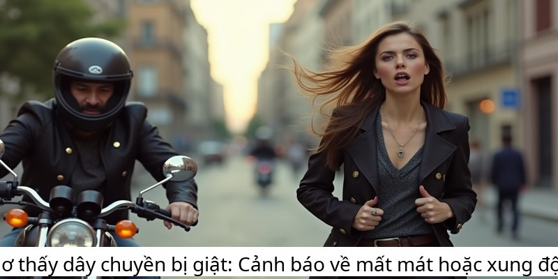 Mơ thấy dây chuyền bị giật: Cảnh báo về mất mát hoặc xung đột.