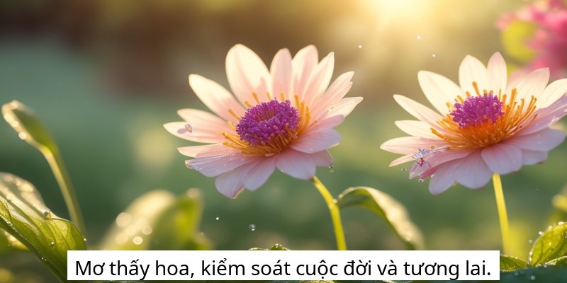 Mơ thấy hoa, kiểm soát cuộc đời và tương lai.