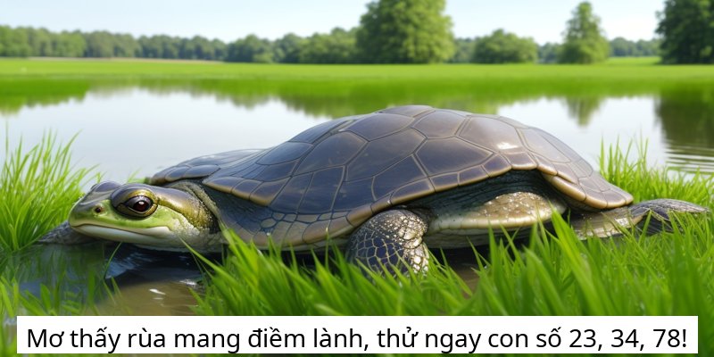 Mơ thấy rùa mang điềm lành, thử ngay con số 23, 34, 78!