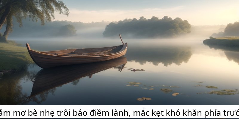 Nằm mơ bè nhẹ trôi báo điềm lành, mắc kẹt khó khăn phía trước.