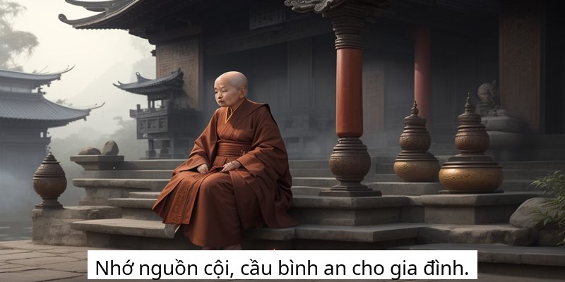 Nhớ nguồn cội, cầu bình an cho gia đình.