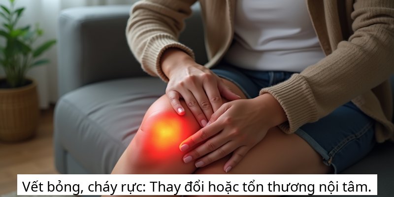 Vết bỏng, cháy rực: Thay đổi hoặc tổn thương nội tâm.