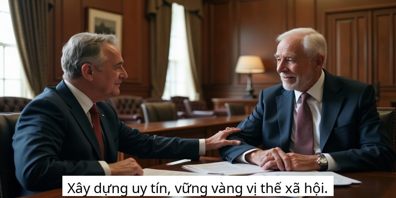 Xây dựng uy tín, vững vàng vị thế xã hội.